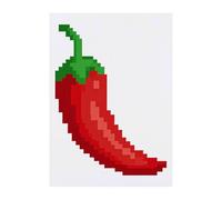 Azeeda 'Retro Gaming Style Chilli' Temporary Tattoo - A6 (TO00097471)