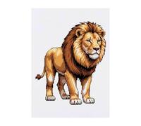 Azeeda 'Retro Gaming Style Lion' Temporary Tattoo - A6 (TO00097959)