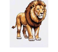 Azeeda 'Retro Gaming Style Lion' Temporary Tattoo - Water Resistant, Skin-Safe, Non-Toxic Transfer (TO00097959)