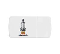 Azeeda 'Retro Gaming Style Rocket Taking Off' Pill Box with Tablet Splitter (PI00040855)