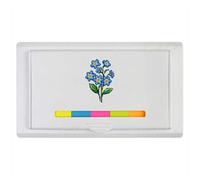 Azeeda 'Retro Style Forget Me Not Flowers' Sticky Note Ruler Pad (ST00044935)