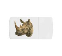 Azeeda 'Rhino Portrait' Pill Box with Splitter (PI00045714)