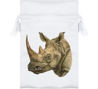 Azeeda 'Rhino Portrait' Satin Gift Bag - 15cm (SB00162312)