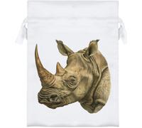 Azeeda 'Rhino Portrait' Satin Gift Bag - 18cm (SB00162313)