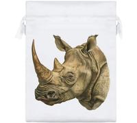 Azeeda 'Rhino Portrait' Satin Gift Bag - 20cm (SB00162314)