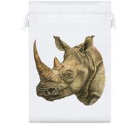 Azeeda 'Rhino Portrait' Satin Gift Bag - 25cm (SB00162315)