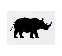 Azeeda 'Rhino Silhouette' Temporary Tattoo - Water Resistant, Skin-Safe, Non-Toxic Transfer (TO00093151)