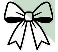Azeeda 'Ribbon Bow' Clear Sticker Decal - Waterproof Film for Windows, Cars, Walls & Crafts, XL (460mm) (DC00148747)