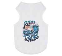 Azeeda 'Ride The Waves' Pet Dog/Cat T-Shirt, L (PT00148867)