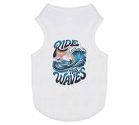 Azeeda 'Ride The Waves' Pet Dog/Cat T-Shirt, S (PT00148865)