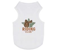 Azeeda 'Riding Club Saddle Emblem' Pet Dog/Cat T-Shirt, XS (PT00160612)