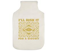 Azeeda 'Risk It for Biscuit' Hot Water Bottle Cover (HW00049427)