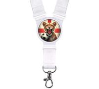 Azeeda 'Roaring Lioness With England Flag' Neck Strap/Lanyard (LY00040142)
