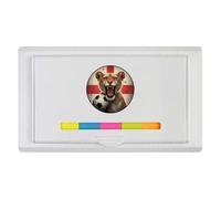 Azeeda 'Roaring Lioness with England Flag' Sticky Note Ruler Pad (ST00041046)