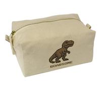 Azeeda 'Roarsome T Rex Dinosaur' Canvas Wash Bag/Makeup Case (CS00047587)