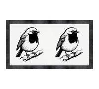 Azeeda 'Robin Bird on a Snowy Winter Branch' Pet Feeding Mat (PM00033484)