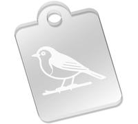 Azeeda 'Robin on a Branch' Laser-Engraved Clear Acrylic Keyring/Keychain/Key Fob/Bag Tag (AK00092176)