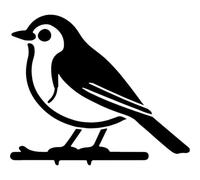 Azeeda 'Robin on a Branch' Reusable Stencil - Durable Decorative Template for Painting and Spraying on Walls, Tiles, Wood, Fabric & Craft Projects - XXL (A2) (WS00080892)