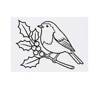 Azeeda 'Robin On Holly' Temporary Tattoo - A6 (TO00108319)