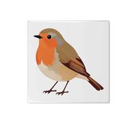 Azeeda 'Robin Red Breast' Ceramic Tile - 108mm Square (TD00039924)
