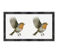 Azeeda 'Robin Redbreast Bird in Flight Wings Spread' Pet Feeding Mat (PM00033483)