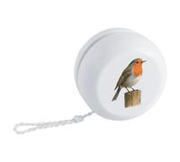 Azeeda 'Robin Redbreast Bird on a Wooden Post' Retro Style Yo-Yo (YY00051261)