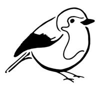 Azeeda 'Robin' Reusable Stencil - Durable Decorative Template for Painting and Spraying on Walls, Tiles, Wood, Fabric & Craft Projects - L (A4) (WS00013246)