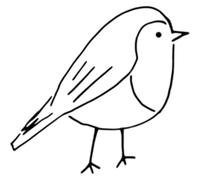 Azeeda 'Robin' Reusable Stencil - Durable Decorative Template for Painting and Spraying on Walls, Tiles, Wood, Fabric & Craft Projects - S (A6) (WS00067139)