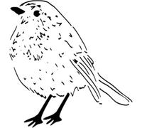Azeeda 'Robin' Reusable Stencil - Durable Decorative Template for Painting and Spraying on Walls, Tiles, Wood, Fabric & Craft Projects - M (A5) (WS00010928)