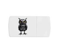 Azeeda 'Robot Owl' Pill Box with Tablet Splitter (PI00042512)