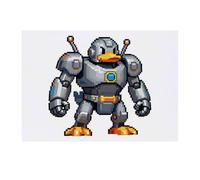 Azeeda 'Robot War Duck' Temporary Tattoo - Water Resistant, Skin-Safe, Non-Toxic Transfer (TO00095849)