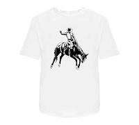 Azeeda 'Rodeo Cowboy' Unisex T-Shirt - 100% Cotton, White, L (TA00316270)