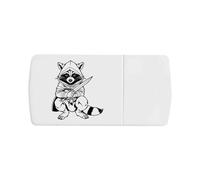 Azeeda 'Rogue Raccoon' Pill Box with Tablet Splitter (PI00043943)
