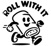 Azeeda 'Roll with It Sausage Roll' Reusable Stencil - Durable Decorative Template for Painting and Spraying on Walls, Tiles, Wood, Fabric & Craft Projects - XL (A3) (WS00081337)