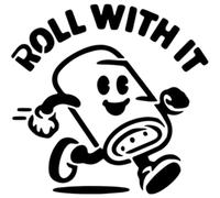 Azeeda 'Roll with It Sausage Roll' Reusable Stencil - Durable Decorative Template for Painting and Spraying on Walls, Tiles, Wood, Fabric & Craft Projects - M (A5) (WS00062910)
