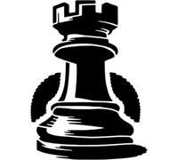 Azeeda 'Rook Chess Piece' Reusable Stencil - Durable Decorative Template for Painting and Spraying on Walls, Tiles, Wood, Fabric & Craft Projects - M (A5) (WS00071769)