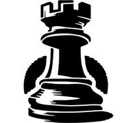 Azeeda 'Rook Chess Piece' Reusable Stencil - Durable Decorative Template for Painting and Spraying on Walls, Tiles, Wood, Fabric & Craft Projects - L (A4) (WS00071768)