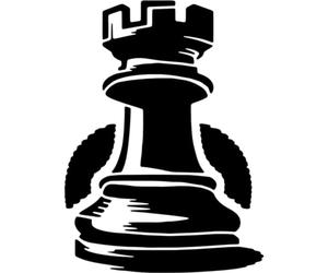 Azeeda 'Rook Chess Piece' Reusable Stencil - Durable Decorative Template for Painting and Spraying on Walls, Tiles, Wood, Fabric & Craft Projects - L (A4) (WS00071768)