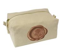 Azeeda 'Rose Wax Seal' Canvas Wash Bag/Makeup Case (CS00048909)
