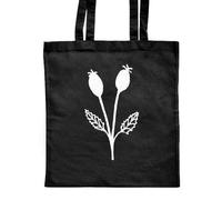 Azeeda 'Rosehips' Classic Black Tote Shopper Bag (ZB00019267)