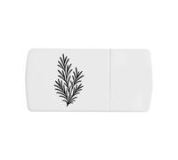 Azeeda 'Rosemary Herb Outline' Pill Box with Splitter (PI00045145)