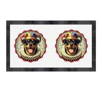 Azeeda 'Rottweiler Court Jester' Pet Feeding Mat (PM00034661)