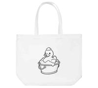 Azeeda 'Rubber Ducky Bath Time' Tote Shopping Bag For Life (BG00085791)
