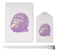 Azeeda 'Rude Chimpanzee' Passport Travel Set - White (PA00045016)