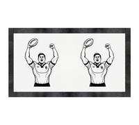 Azeeda 'Rugby Player Celebrating' Pet Feeding Mat (PM00036848)