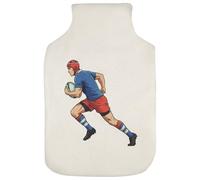 Azeeda 'Rugby Player Running' Hot Water Bottle Cover (HW00048456)