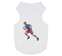Azeeda 'Rugby Player Running' Pet Dog/Cat T-Shirt, L (PT00182175)