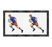 Azeeda 'Rugby Player Running' Pet Feeding Mat (PM00036831)