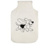 Azeeda 'Running Basset Hound' Hot Water Bottle Cover (HW00044700)