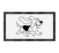 Azeeda 'Running Basset Hound' Pet Feeding Mat (PM00033057)